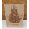 Plaque pyrogravée Odin